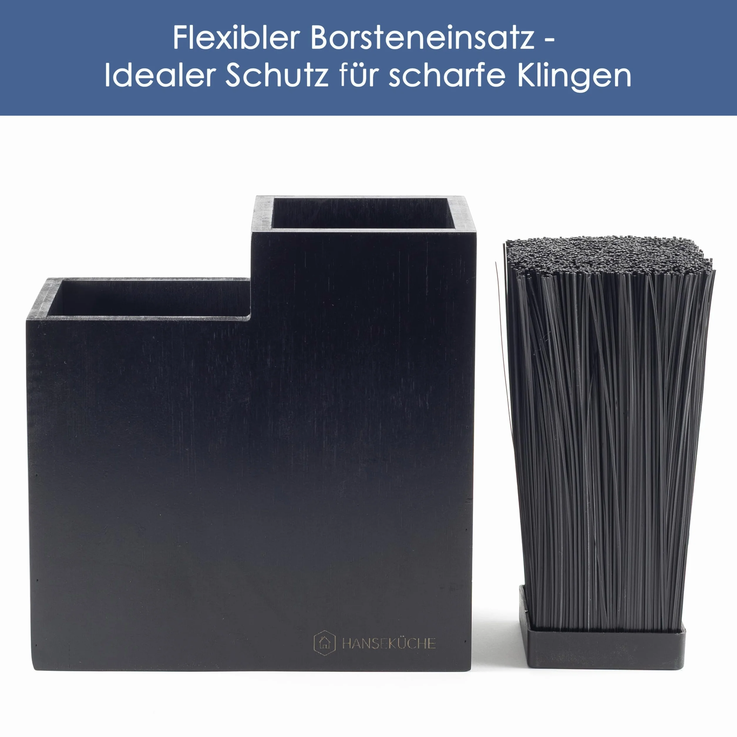 Hanseküche Blocco portacoltelli - Portacoltelli senza coltelli - Tagliere in legno (bambù, extra large)