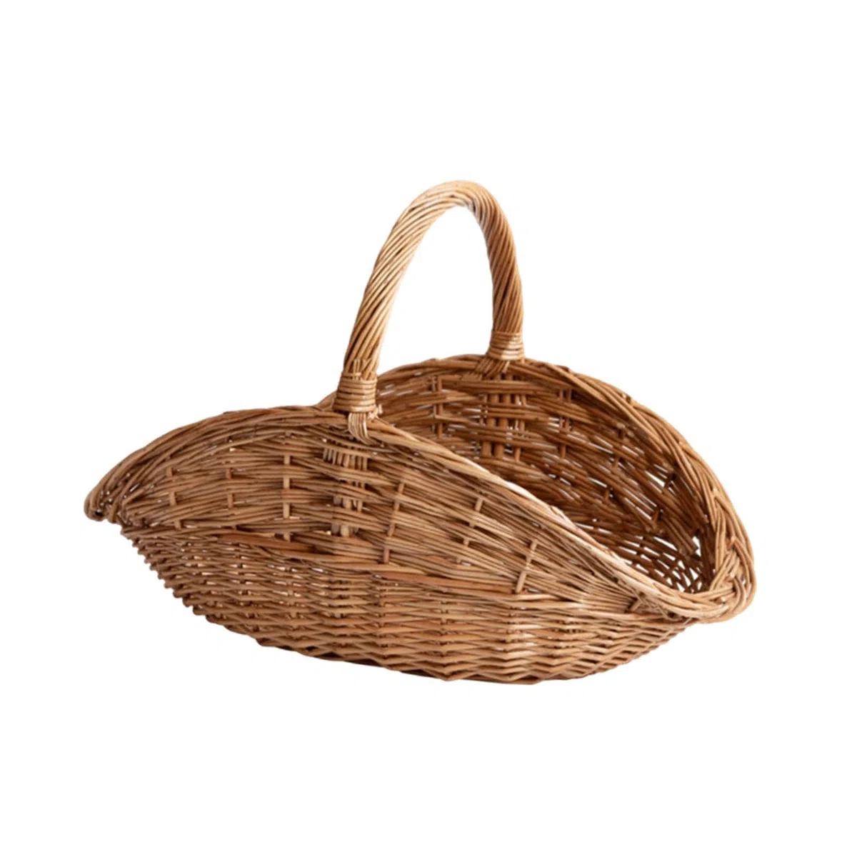 Baoblaze Cestino in Vimini Intrecciato con Manico, Portatile, Multiuso, per Composizioni Floreali, per Viaggi, S