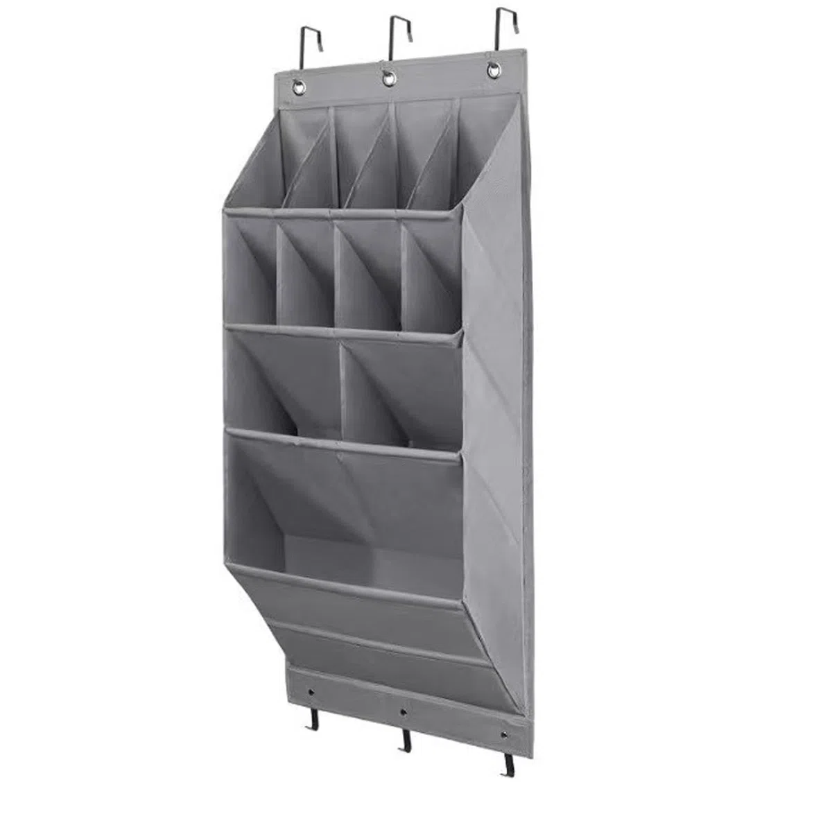 Scarpiera Porta,Porta Scarpe da Appendere,Scarpiera da Appendere alla Portas per Armadio,11 Ampie Tasche,3 Ganci Metallici,per Riporre Scarpes e Oggetti Domestici