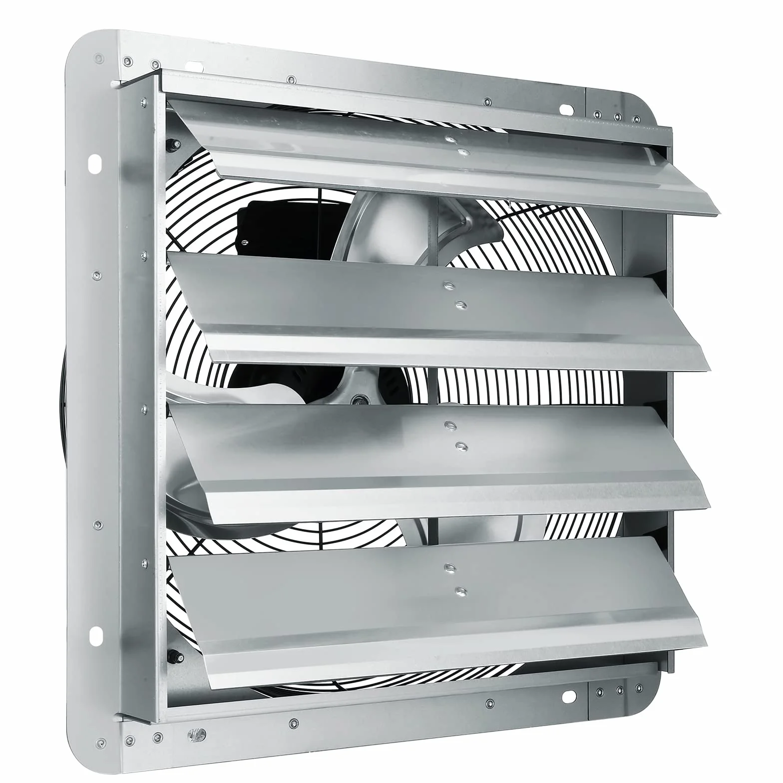VEVOR Ventilatore di Scarico Serranda, 406 mm Alta velocità 1400 Giri/min 2500 m³/h Ventilatore Soffitta Montaggio a Parete Alluminio Motore AC, Ventilazione Raffreddamento per Serre, Garage, Negozi