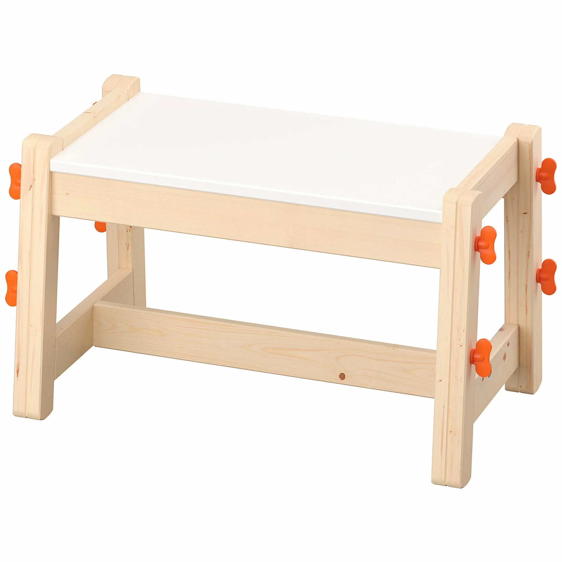 Ikea FLISAT Panca per bambini, può essere utilizzata come seduta per diversi anni poiché ha tre impostazioni di altezza, regolabile