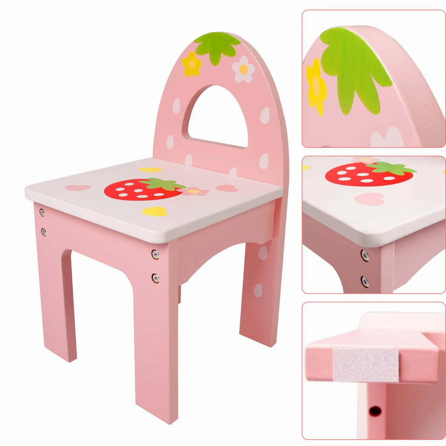 CCLIFE toeletta trucco bambina, toeletta trucco rosa 3 Specchio 3 Cassetti 1 Sgabelli 2 organizzatori, rosa