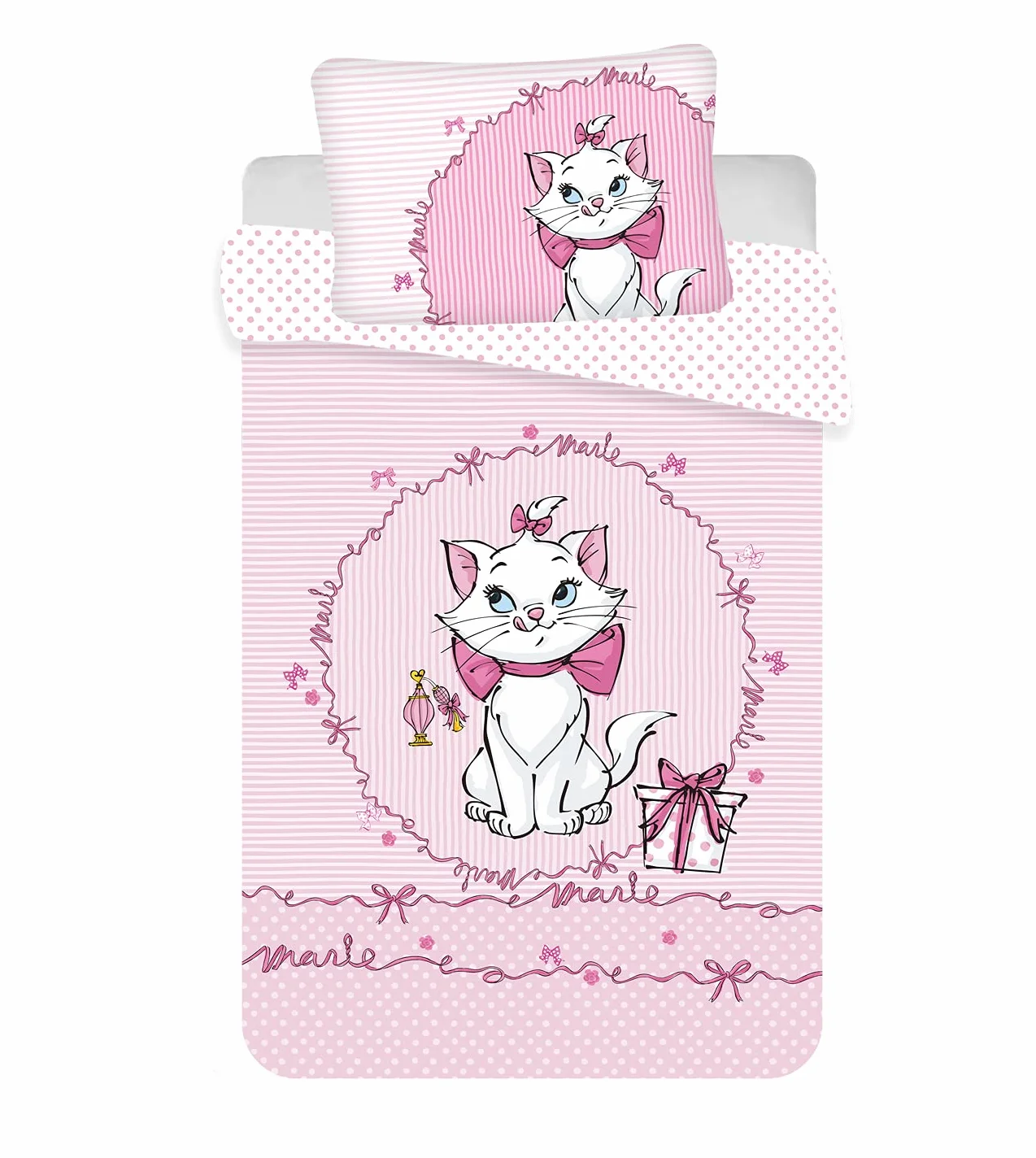 Disney Aristocats Marie The Cat Bed Linen Set 100% cotone 100 x 135 cm