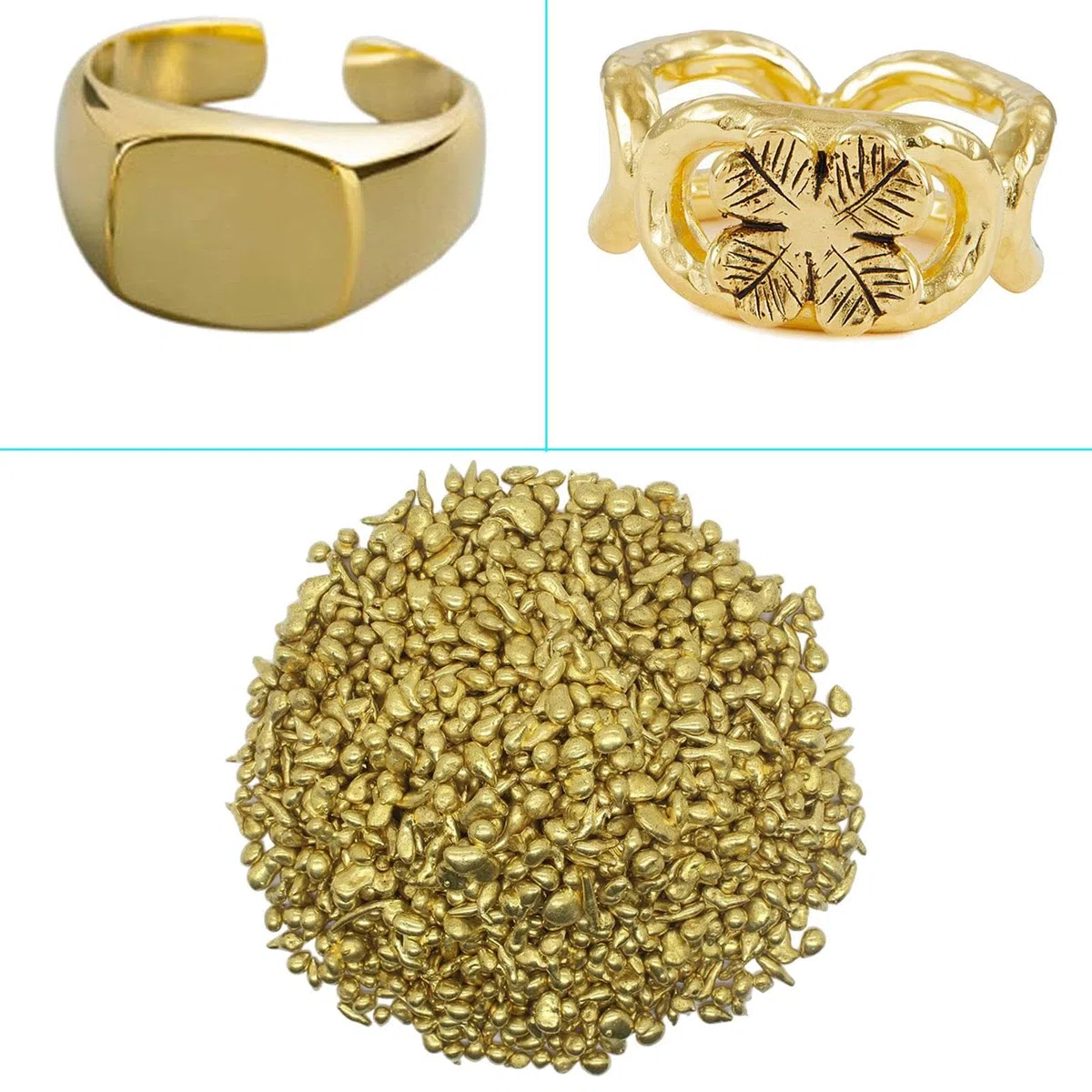 6 X 100 G di Particelle di Ottone per La Fusione di Gioielli, Perline di Ottone, Granuli di Ottone per Decorazioni