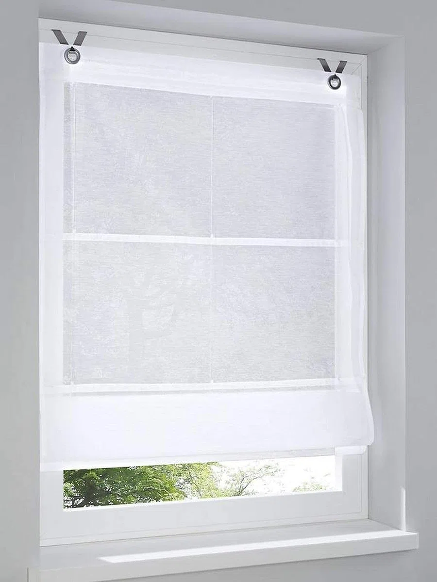 Tenda a pacchetto Kessy Bessy bianco con occhielli 60 * 140 cm