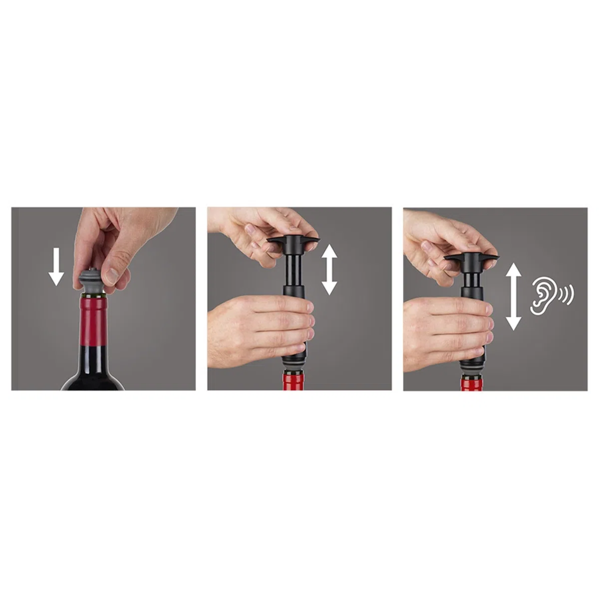 VacuVin - 10 tappi grigi