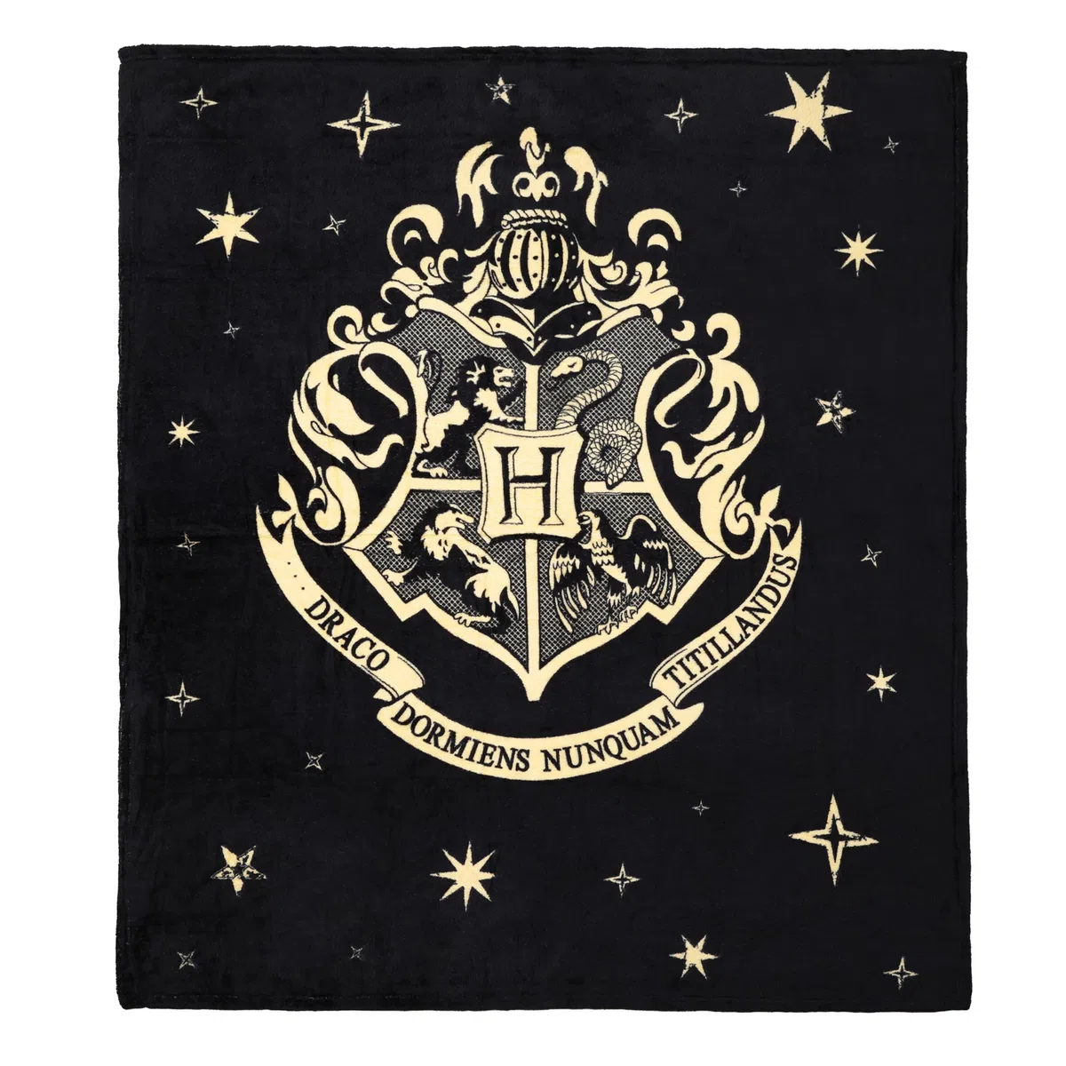 Harry Potter Coperta morbida con stemma di Hogwarts come regalo per bambini per compleanno e Natale, 130 x 150 cm
