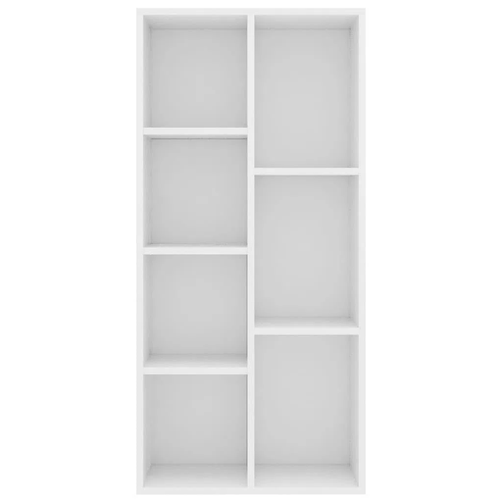 Scaffale decorativo per soggiorno, libreria, ufficio, libreria, bianco, 50 x 25 x 106 cm, materiale in legno, per libri, soggiorno, studio, ufficio