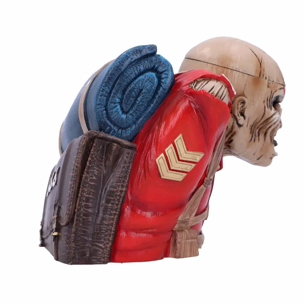 Nemesis Now Scatola Busto Iron Maiden The Trooper con Licenza Ufficiale (Piccolo) Rosso, 12 cm