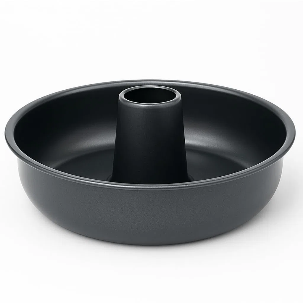 Stampo Ciambellone 26 cm in Acciaio al Carbonio Antiaderente - Stampo Forno Ideale per Dolci Soffici Fatti in Casa - Teglia Ciambellone Resistente ad Alte Temperature