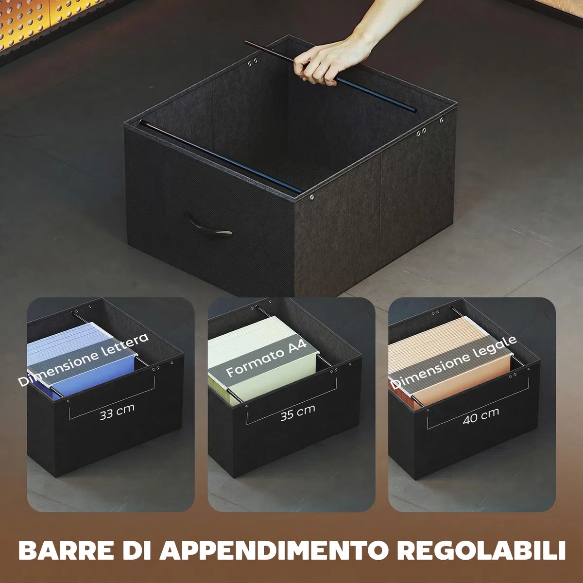 HOMCOM Scrivania Gaming Reversibile ad L con LED, 192.5cm Scrivania Angolare con Prese Elettriche, Supporto Monitor e CPU, 2 Cassetti in Tessuto per Documenti A4/Legale, per Casa Ufficio Studio, Nero