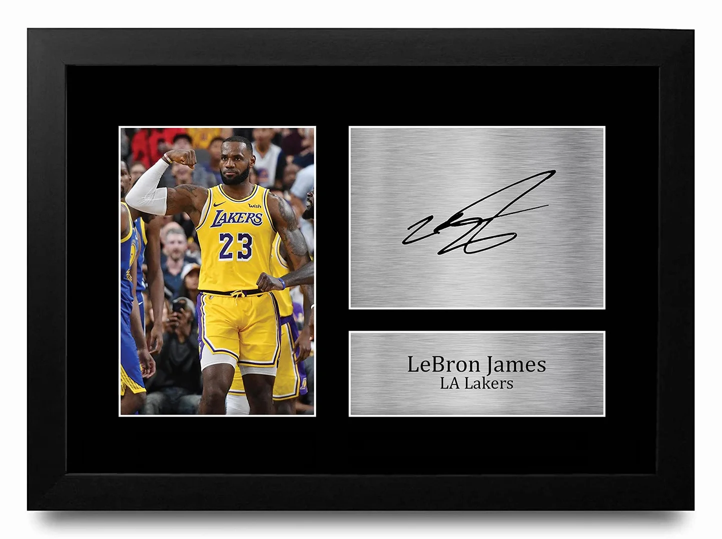 HWC Trading - Stampa autografata con immagine di Lebron James Los Angles Lakers Gifts per i fan di basket Memorabilia – A4