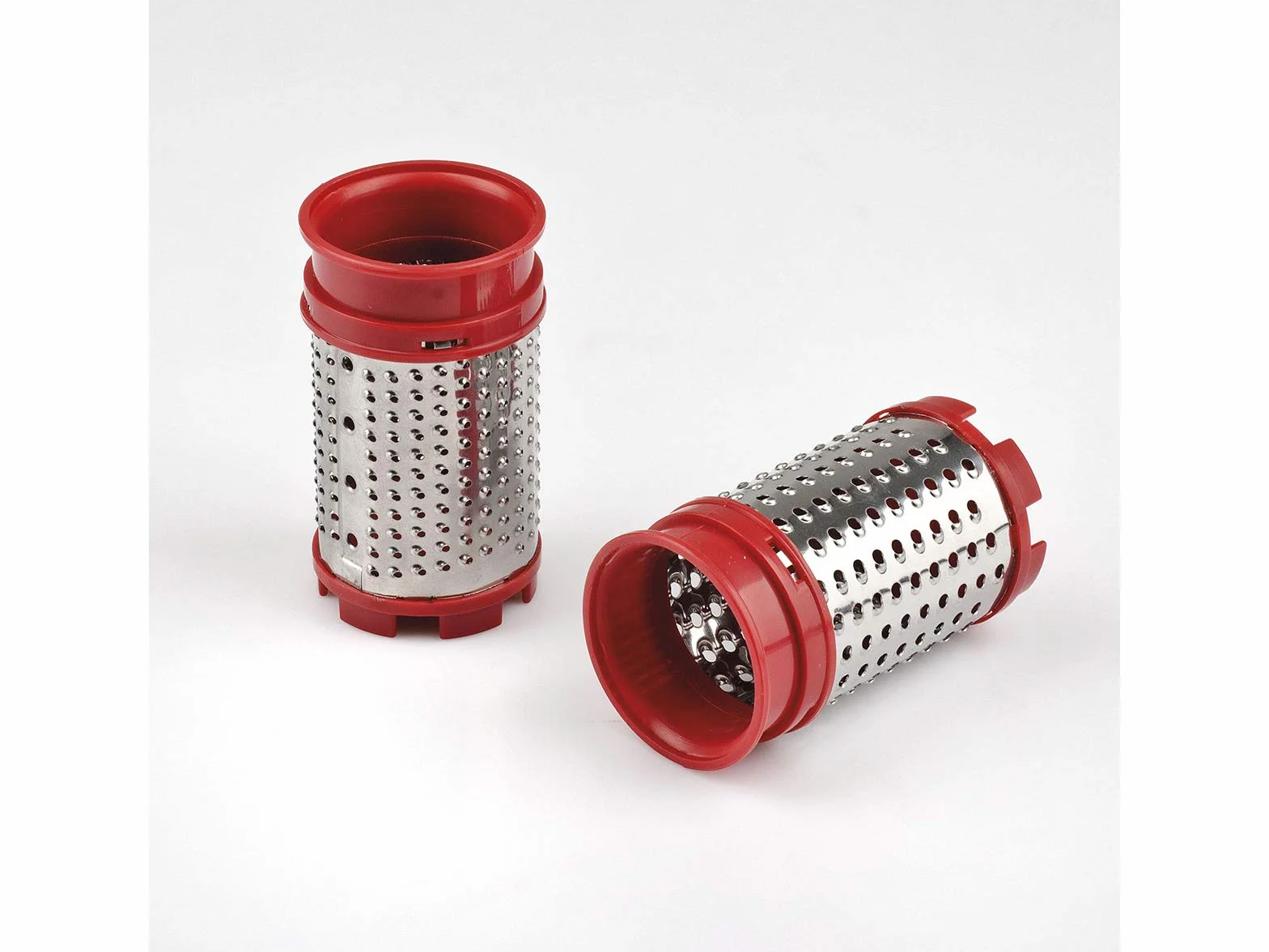 Girmi GT02 Grattugia Ricaricabile, 12W, 2 Rulli INOX, Bianco/Rosso