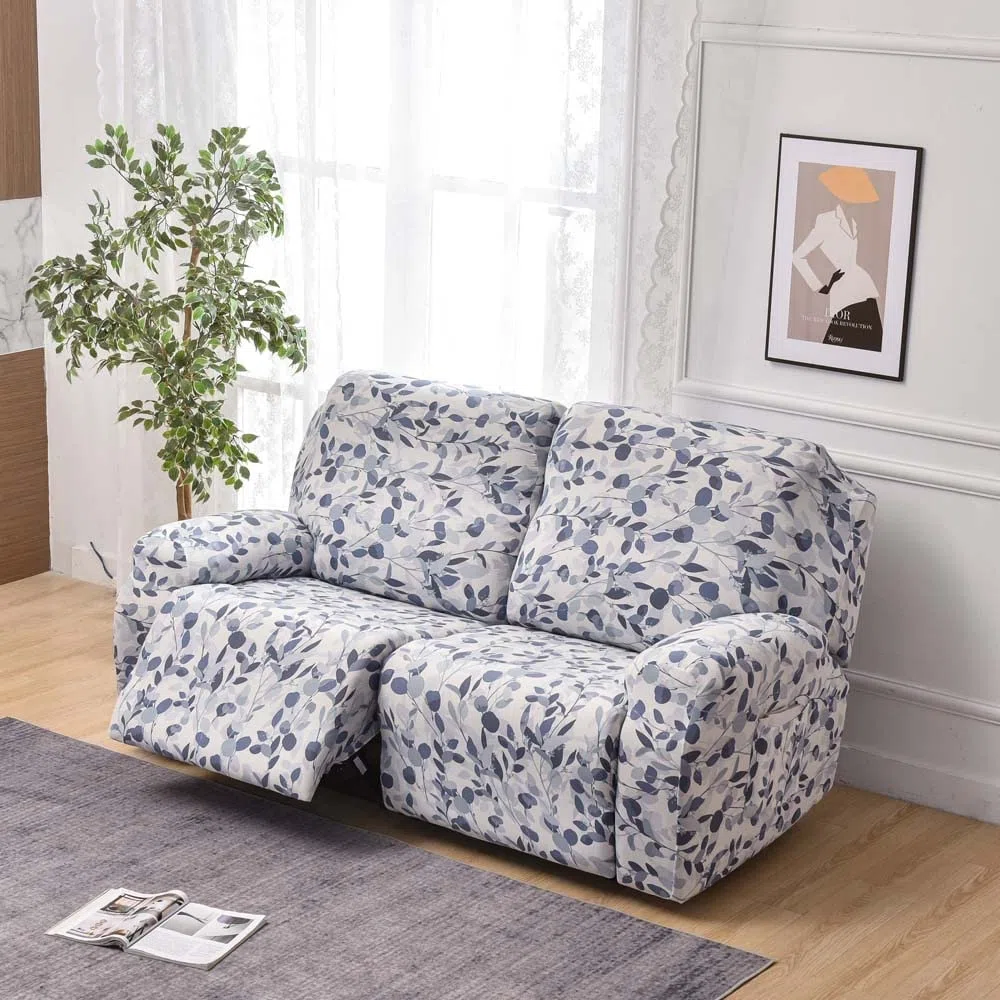 Copridivano Relax Reclinabile Elasticizzato 2 Posti, Copripoltrona Relax Reclinabile Universale con Tasche, 6-Pezzi Fodera per Poltrona Lavabile, Coperture per Elettrica Divano da Massaggio (Color :