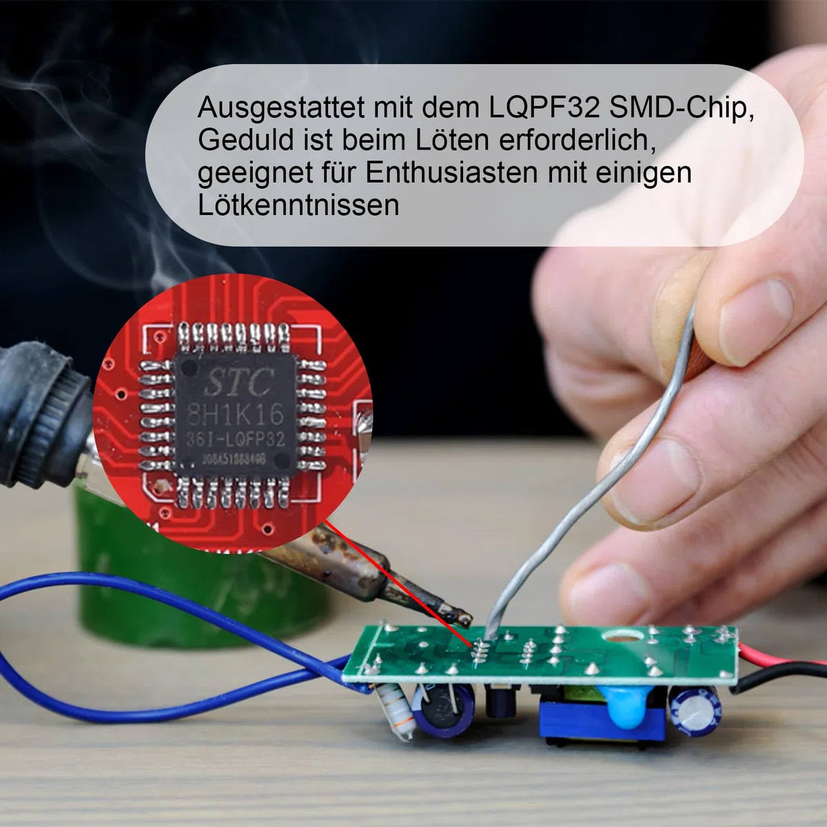PEMENOL Kit Elettronico Orologio Digitale Fai Da Te Con 18 LED Lampeggianti, Porta Di Ricarica USB, Kit Di Saldatura Per Studenti E Principianti Che Imparano A Saldare