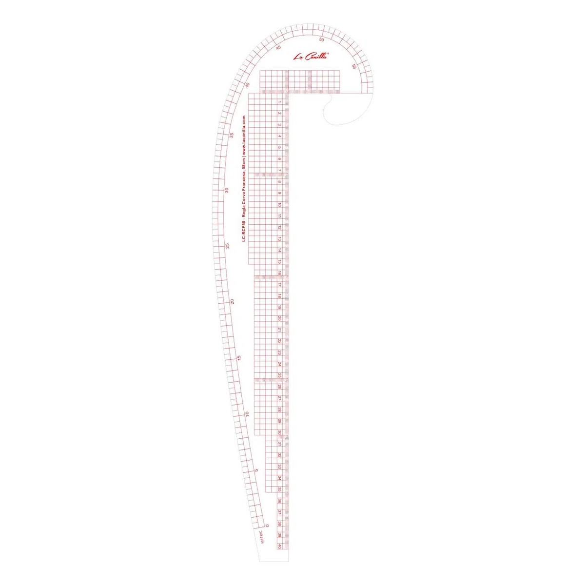 La Canilla – Curvilinee per Disegno Tecnico, Sartoria e Cucito di 58cm | righelli Creativo Trasparente Carta Modello Sarta Con Manuale di Istruzioni
