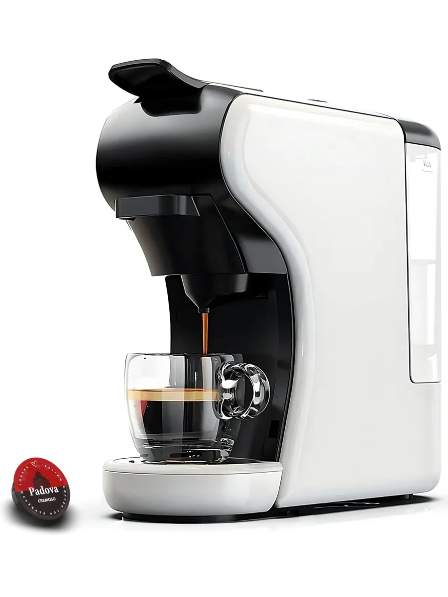 Macchina Caffè CIALDE e CAPSULE 7 in 1 Camry – Compatibile capsule Nespresso, Lavazza A Modo Mio, Dolce Gusto, Caffè Cialde ESE 44, Lavazza Blue, Caffitaly, Caffè Macinato – Kit con 10 Capsule Omaggio