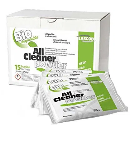 ALL CLEANER LASCOD - DETERGENTE PER RESIDUI DI GESSO, ALGINATO E CEMENTO DENTALE 15 BUSTINE X 15 LITRI DI SOLUZIONE
