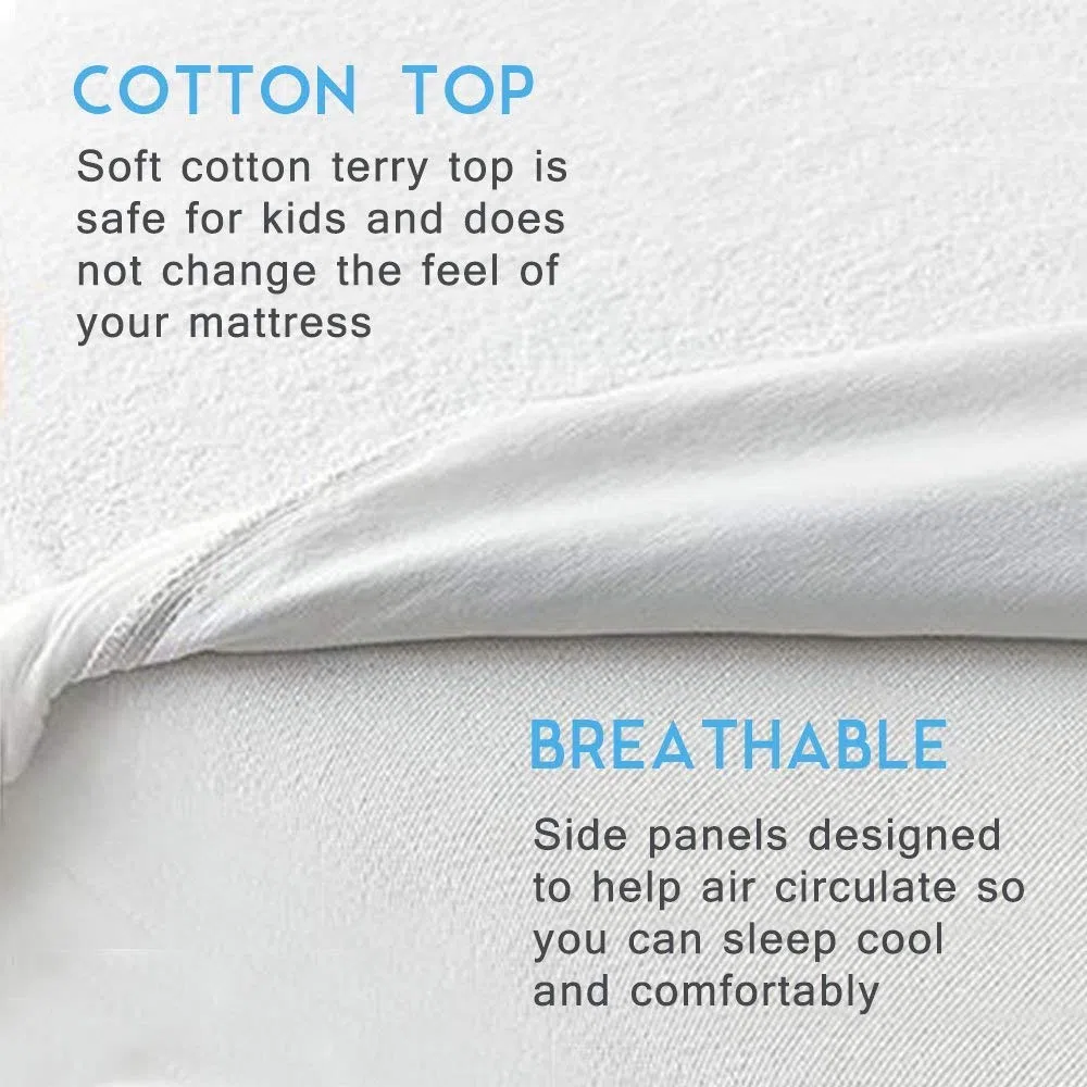 Bedecor Coprimaterasso Matrimoniale Maxi Impermeabile 180 x 200cm con 4 Elastici - Traversa Letto - Spugna Cotone 80% - Anti-Acaro, OEKO-TEX