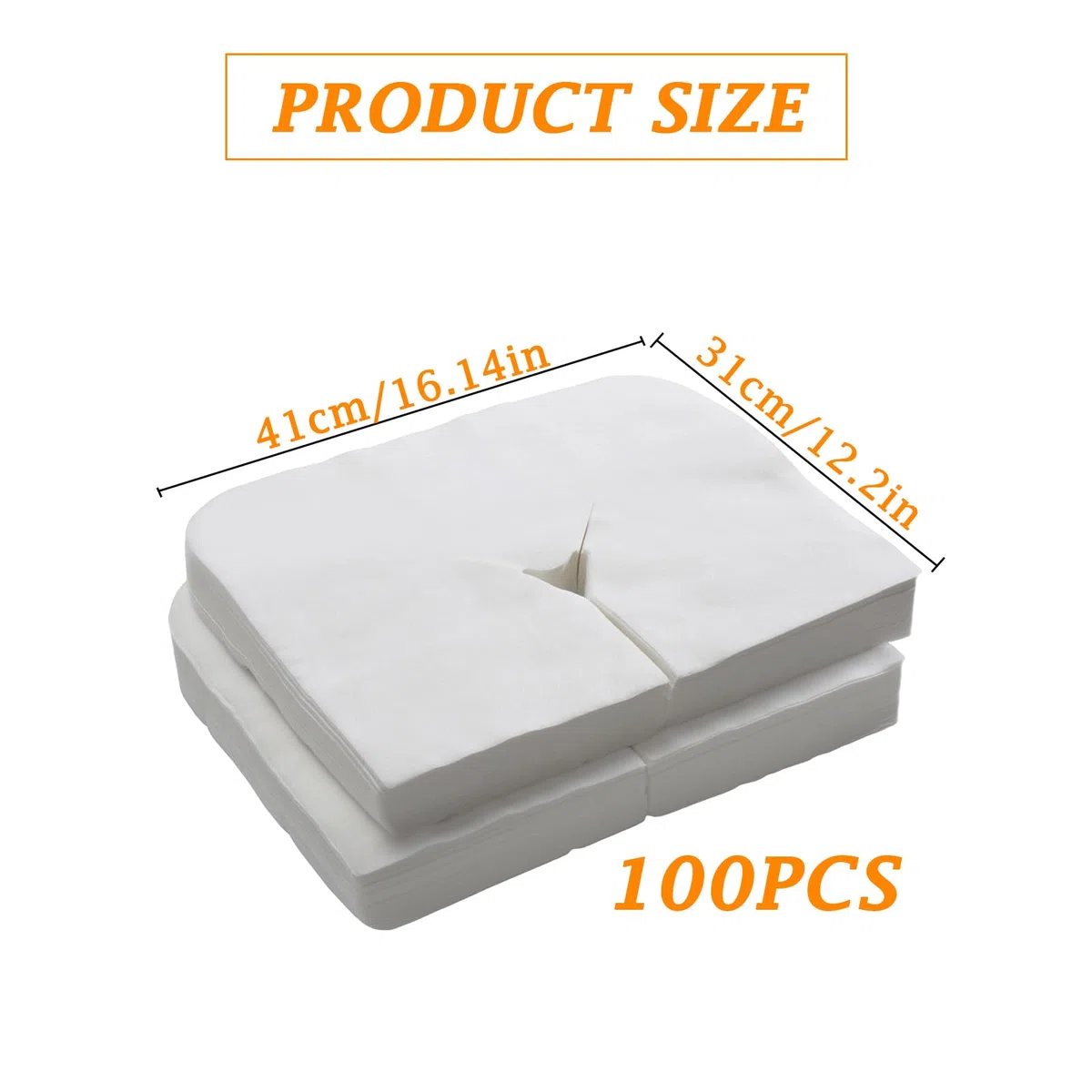 cuscinetti poggiatesta usa e getta, 100 pezzi per il supporto della testa del tavolo da massaggio 41cm x 31cm Adatto a tutti i tavoli da massaggio, panche da massaggio e tavoli terapeutici