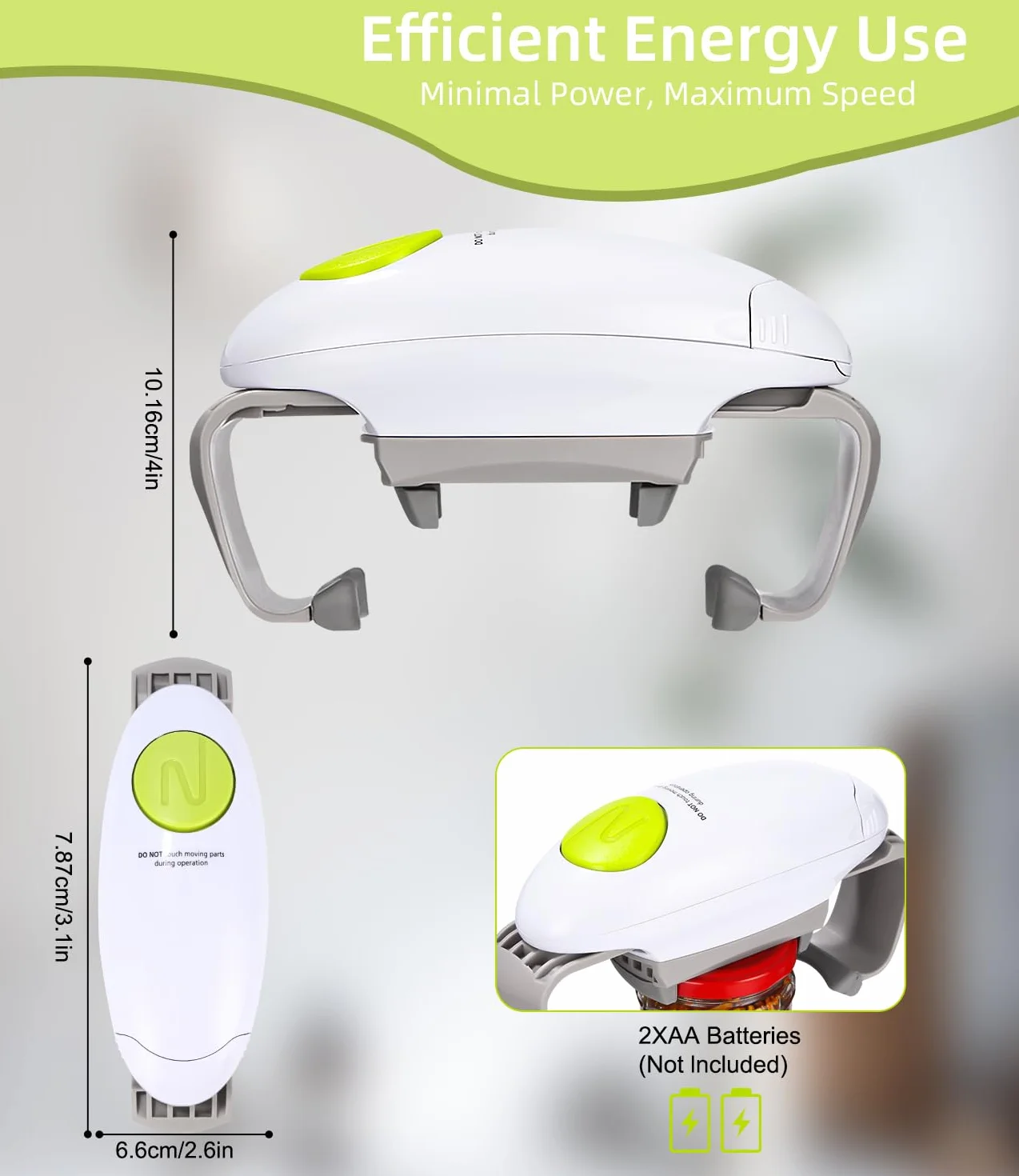 Apriscatole elettrico professionale per cuochi e anziani, apri barattoli automatico con bordo liscio, apertura senza sforzo di lattine e barattoli, apriscatole per artrite, gadget utili