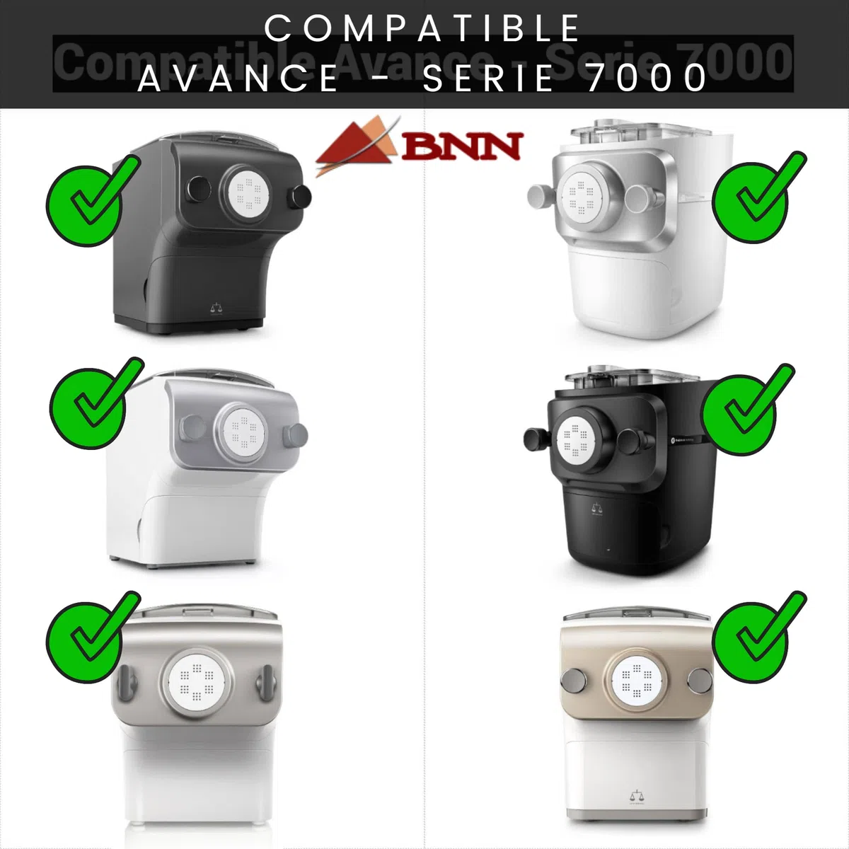 BNN - Avance/Serie 7000 - Conchigli Rigate 38mm ASCONR38 - Pasta Disc compatibile con Philips Pasta Maker Avance/Serie 7000