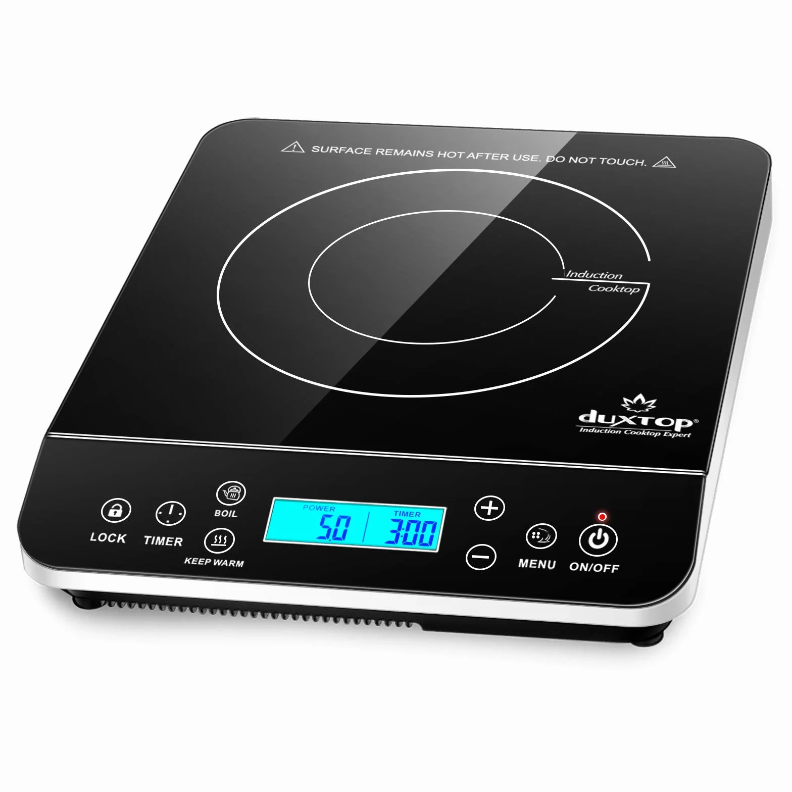 Duxtop Piastra Induzione Portatile, Fornello a Induzione, Piano Cottura Induzione con Sensore Touch Control 2100W, Display Digitale a LCD, Timer di 10 ore, Blocco di Sicurezza, 9600LS