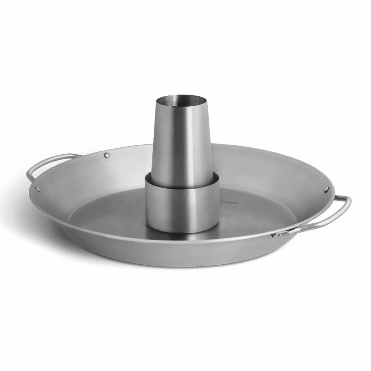 BURNHARD® Supporto per Pollo in Acciaio Inox, Contenitore Aromi Rimovibile, Lavabile in Lavastoviglie, Manici Grandi, Ideale per Beer Can Chicken, con Vassoio – Beer Can Chicken 2.0