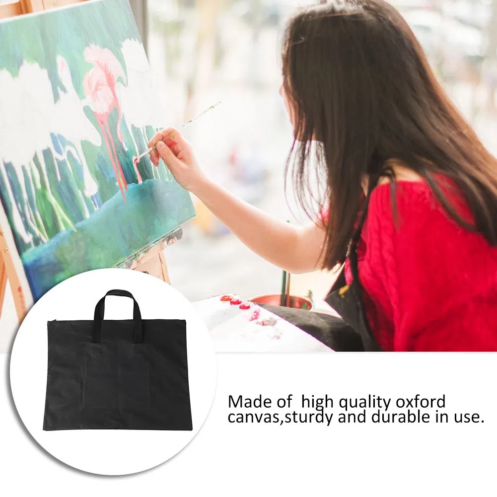 Hztyyier 21,3 x 26,4 pollici Canvas Art Schizzo Tavolo da disegno Borsa per il trasporto di file per artisti Articoli da viaggio per schizzi all'apertoBorsa portaoggetti per pittura A2 Painting Tools