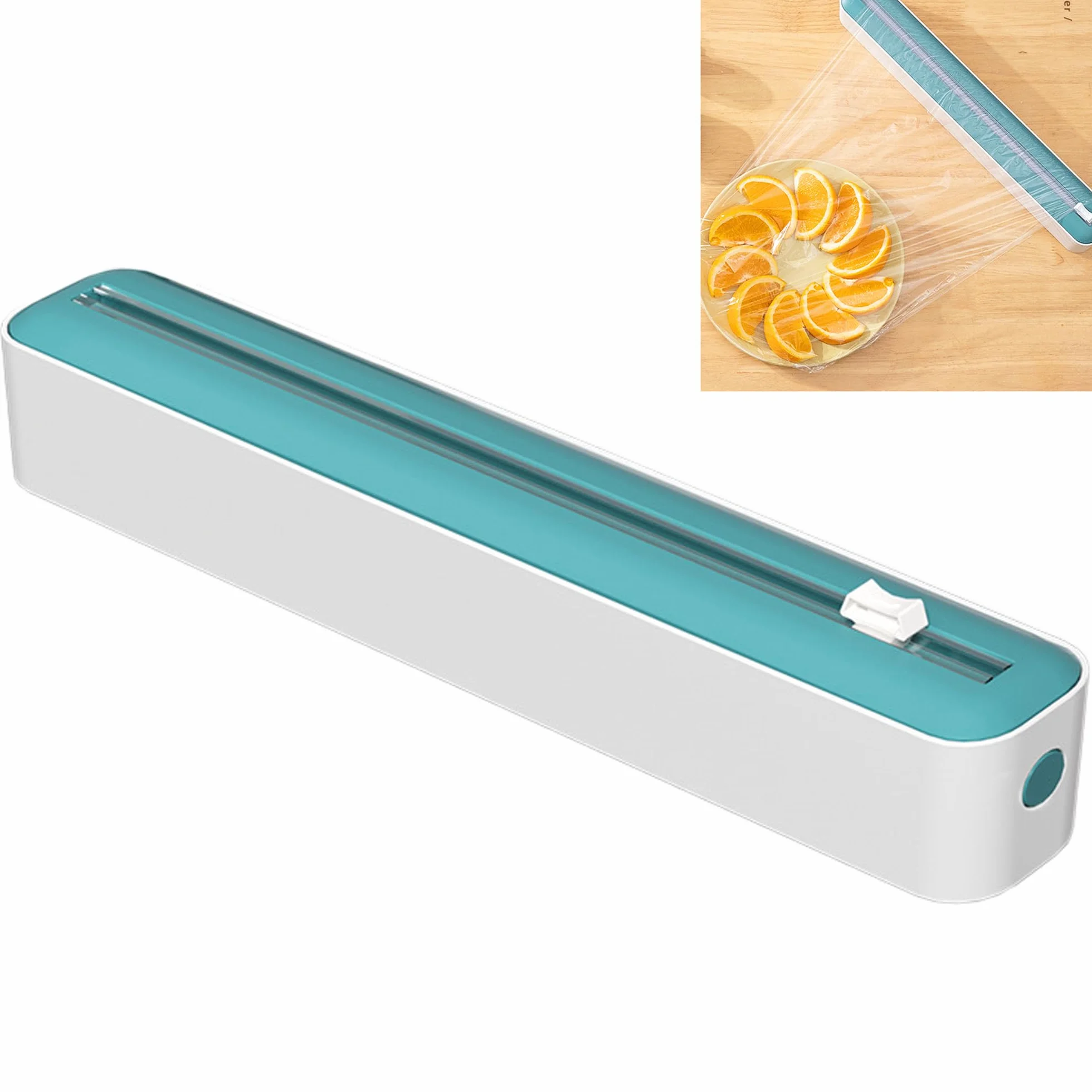 Cucina Taglierina Distributore Di Pellicole - 1 Pezzo, Verde Chiaro, Tagli Netti, Senza Bisogno di Strappare a Mano, un Passo più Veloce Conservazione Della Freschezza Degli Ingredienti