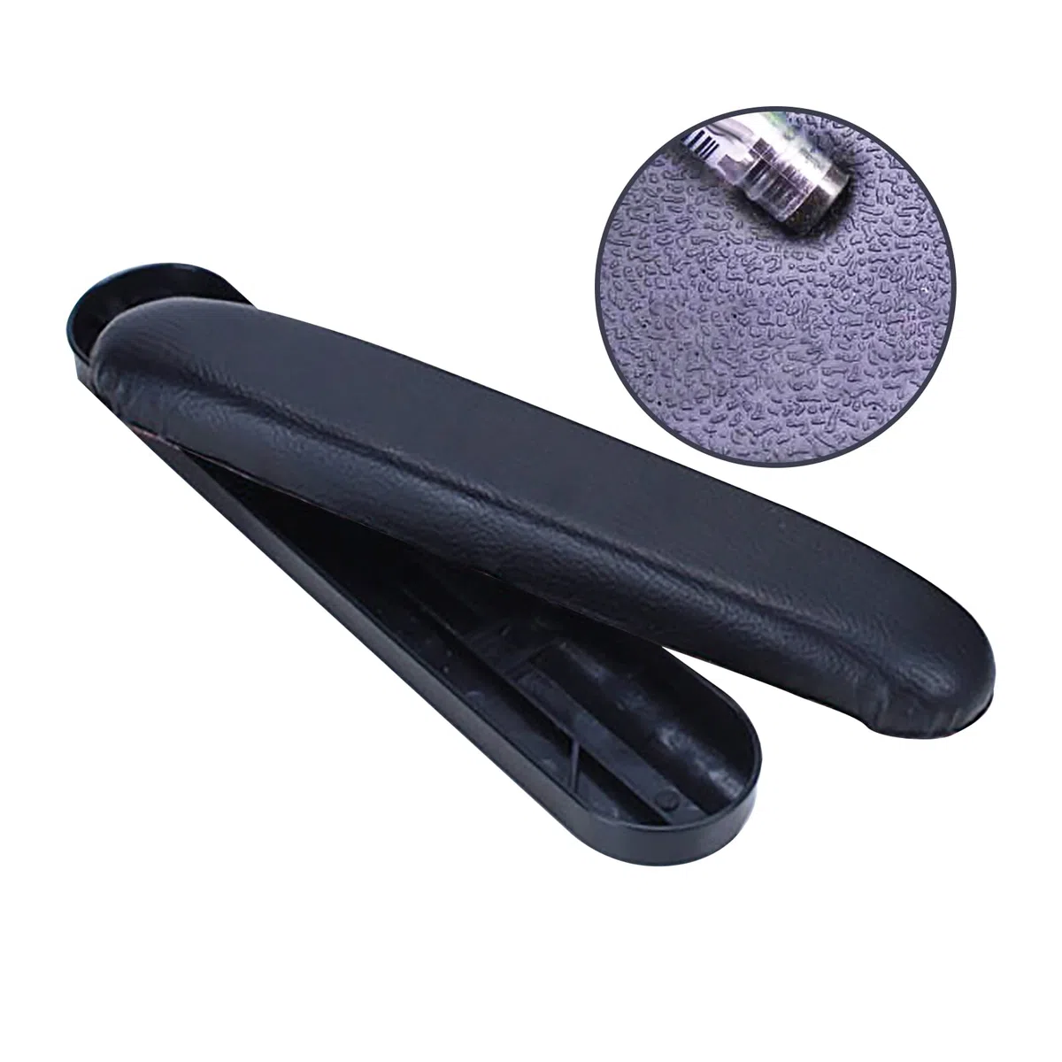 2 braccioli imbottiti per sedia a rotelle, universali, rimovibili, in spugna di PVC, per sedia da ufficio, avambracci, accessori per la cura dei pazienti, colore nero