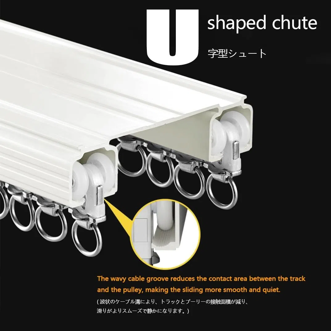 Binari Per Tende Doppio Binario Per Tende Da Soffitto Silenzioso Bastoni Per Tende In Alluminio Per Camera Da Letto Soggiorno Divisorio(White,170cm)