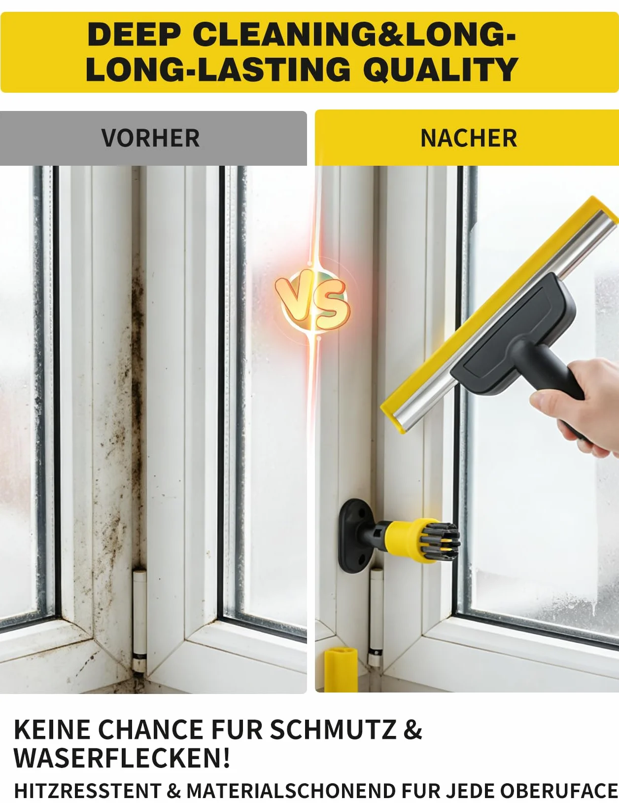 9 pezzi per Kärcher pulitore a vapore accessori SC1 SC2 SC3 SC4 SC5, spazzola rotonda, spazzola piatta, ugello curvo, spazzola a vapore manuale, rivestimento per panno di pulizia per Kärcher pulitore