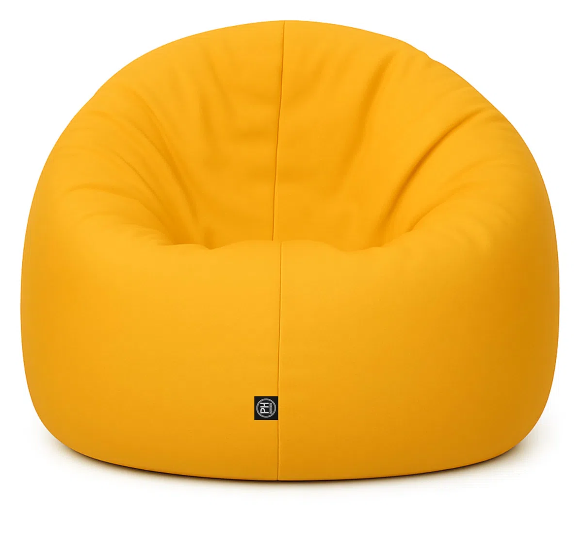 Patchhome - Pouf 2 in 1, cuscino da pavimento, poltrona a sacco da gaming, per adulti e bambini, con imbottitura, Ø 100 cm, giallo (yellow)