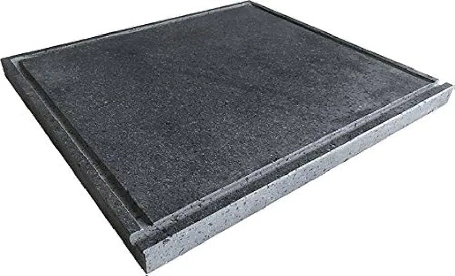 Piastra Barbecue in Pietra Lavica – Spessore 2 cm – Ideale per Grigliare Carne, Pesce e Verdure Pietra Lavica Piastra Naturale Resistente al Calore – Cucina Sana e Gustosa (80 x 40)