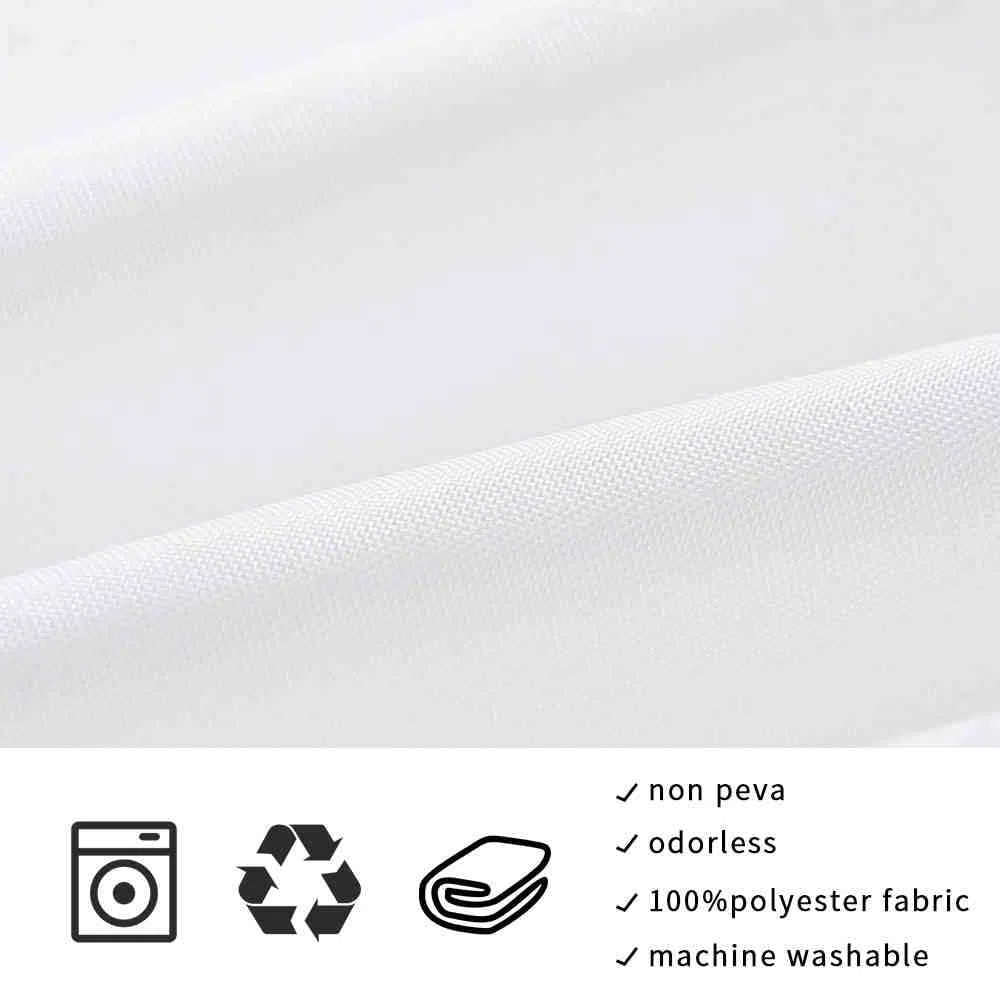 Tenda da doccia stampata con bellissimi fiori Tenda in poliestere impermeabile con decorazione a gancio Tenda da bagno Tende da doccia 3D