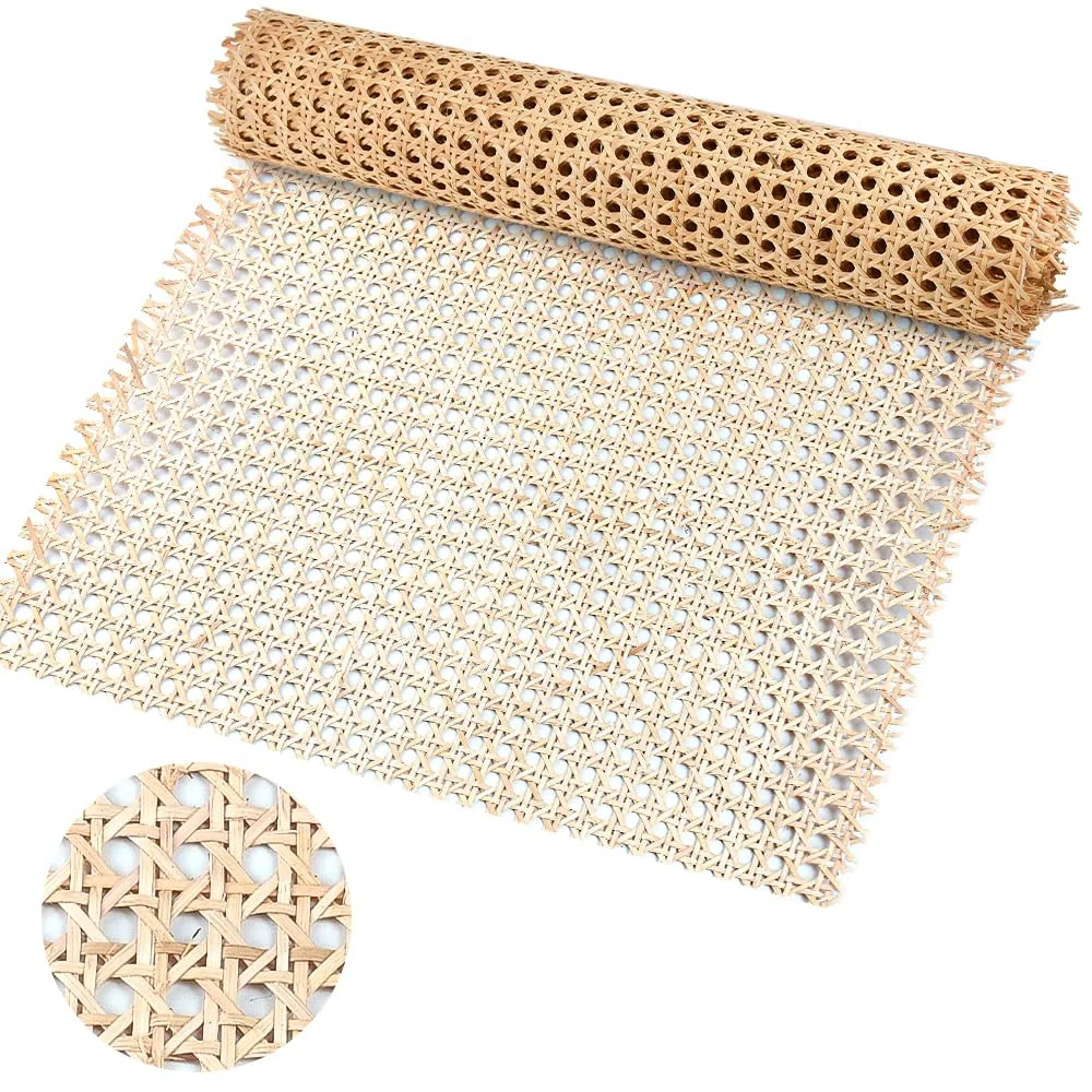 Kleemeiero Rattan Naturale Rotolo 1*0.4m Fettuccia Natuaral in Rattan Fettuccia in Rattan per Mobili Fettuccia in Rotolo di Canna Intrecciata Rattan Rotolo per Fai da Te Sedie, Cestini, Sottobicchieri